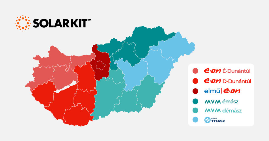 áramszolgáltatók területi felosztása térkép